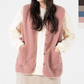 후리스 플리스 뽀글이 뽀얌 데일리 베이직 양털조끼 여자