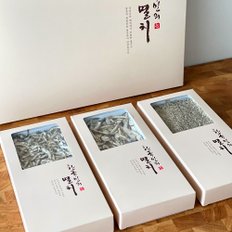 [한국인의멸치1호] 국산멸치 선물세트 (볶음멸치250g+조림멸치200g+국물멸치200g)