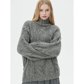 Turtle Neck Cable Long Knit [3color]