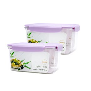 마이리브 국내생산 안심소재 트라이탄 밀폐용기 - 2600ml 1+1