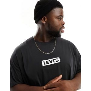  Levis 한정판 빅사이즈 반팔 티셔츠 스포츠 로고 블랙 936301