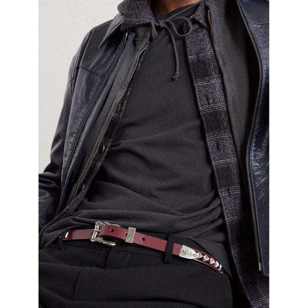 앙팡 리쉬 데프리메 2cm 로고 엠보스드 스터드 가죽 벨트 46376663162916243