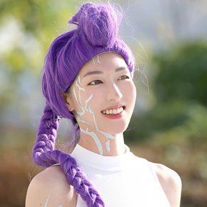 K-POP 걸그룹 아이돌 코스프레 가발 (퍼플 루미)