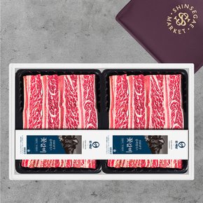 [배송마감_9/28일이후 순차배송]미국산SWIFT블랙앵거스 꽃갈비로 만든 우대갈비세트 3.0kg_신세계보냉가방
