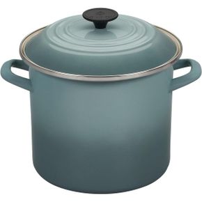 영국 르쿠르제 무쇠냄비 Le Creuset Enamel On Steel Stockpot with Lid 8 Quart Sea Salt 16323