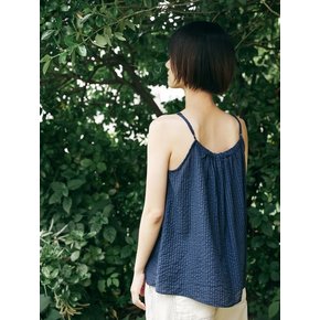 Stripe sleeveless top - Navy