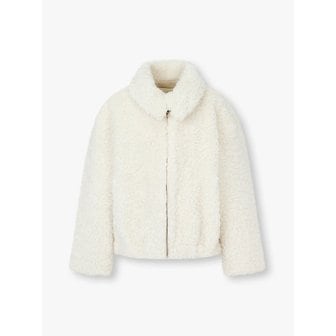 GCUT 신세틱 퍼 카라 집업 자켓_아이보리 7255420101