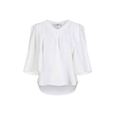 LAFEL 라펠소로브  브이넥 드레이프 블라우스 LNMB210