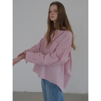 그노노이 오버사이즈 포플린 셔츠(Pink)